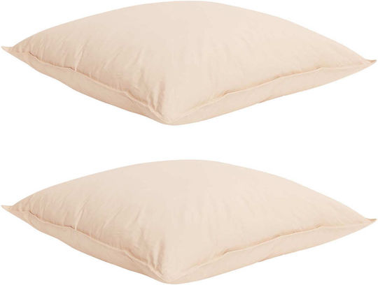 vidaXL Set Quilt Double 200x220cm Beige 2 Pieces