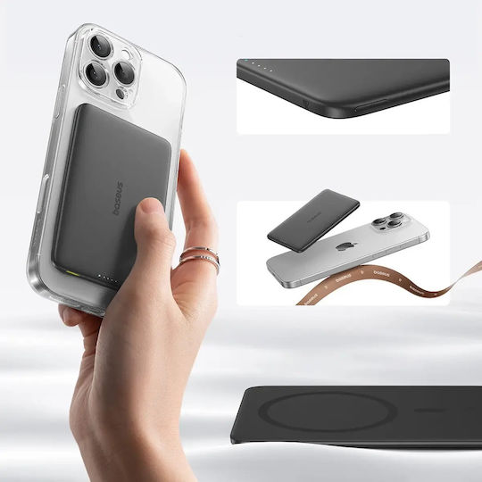 Baseus PicoGo AM41 MagSafe Qi2 Power Bank 5000mAh 20W mit USB-C Power Delivery Schwarz