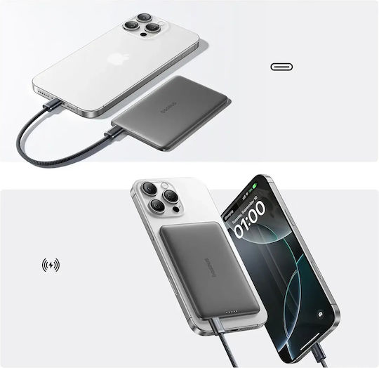 Baseus PicoGo AM41 MagSafe Qi2 Power Bank 5000mAh 20W mit USB-C Power Delivery Schwarz