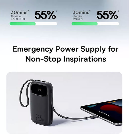 Baseus EnerFill FC31 Power Bank 20000mAh 22.5W with USB-A Port and USB-C Port Power Delivery / Quick Charge Black