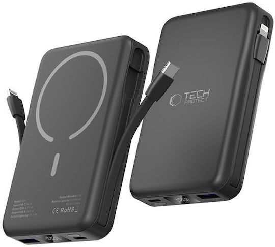 Tech-Protect PB31 Lifemag MagSafe Powerbank 10000mAh 15W Ladeleistung Schwarz