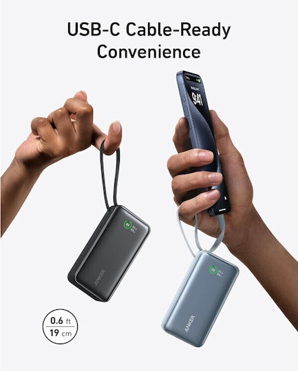 Anker Nano 545 Power Bank 10000mAh 30W με Θύρα USB-A και Θύρα USB-C Power Delivery / Quick Charge Πράσινο