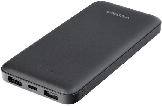 Veger VP1065 Power Bank 10000mAh cu 2 Porturi USB-A Negru