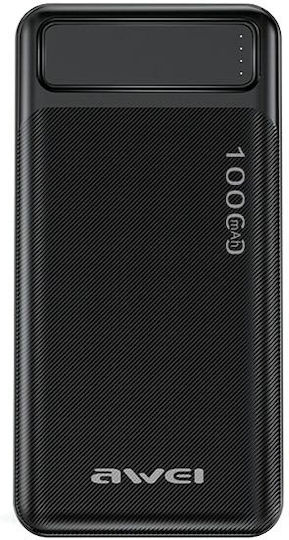 Awei P5K Power Bank 10000mAh mit 2 USB-A Anschlüssen Schwarz