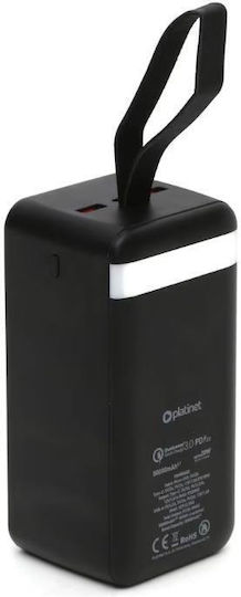 Platinet Външна Батерия 50000mAh 20W с 2 USB-A Изходни Порта и USB-C Изходен Порт Power Delivery / Бързо Зареждане Черна