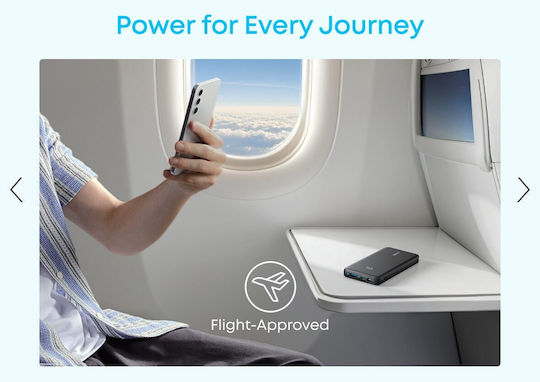 Anker Zolo Външна батерия 10000mAh 22.5W с USB-A порт и USB-C порт Power Delivery / Quick Charge Бяла