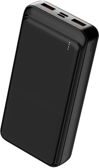 Denver PQC-20009 Power Bank 20000mAh 22.5W with 2 USB-A Ports and USB-C Power Delivery / Quick Charge Black