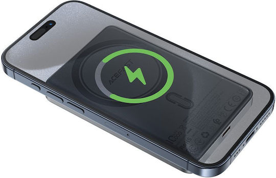 Hoco Acefast M12 MagSafe Външна Батерия 10000mAh 20W с USB-C Изходен Порт Power Delivery Черна