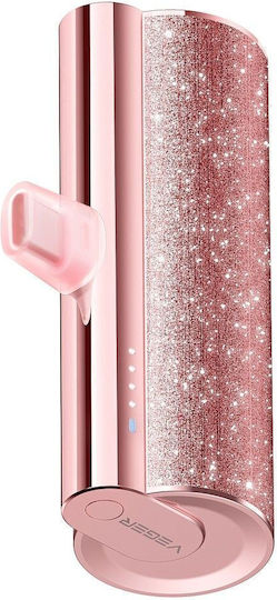 Veger W0573P Lipstick-Lightning Power Bank 5000mAh 20W Power Delivery / Quick Charge Ροζ