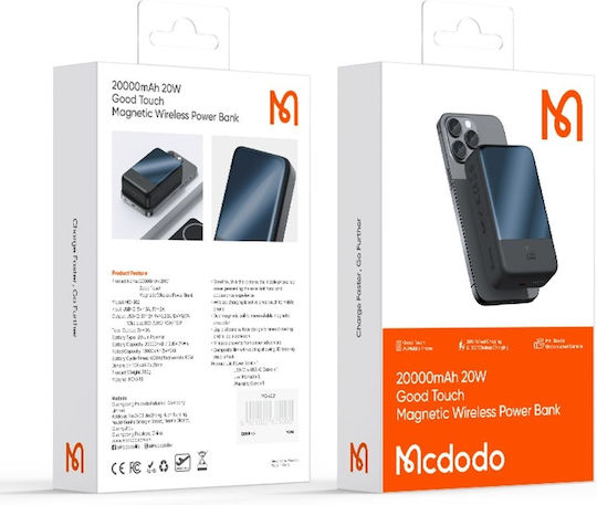 Mcdodo MC-5021 MagSafe Power Bank 20000mAh 20W Ladeleistung Schwarz