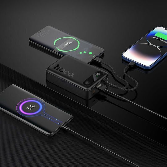 Hoco J171A Power Bank 20000mAh 22.5W mit USB-A Ausgangsanschlüsse und USB-C Ausgangsanschlüsse Schnellladung Schwarz
