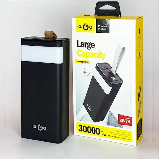 KLGO KP-79 Power Bank 30000mAh cu 2 Porturi USB-A Alb