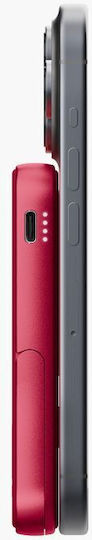 Fresh 'n Rebel Magnetic MagSafe Power Bank 5000mAh mit USB-C Anschluss Berry Red