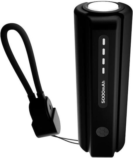 Mobile Origin PB7 with Flashlight and USB-C Cable Power Bank 5000mAh 12W Черен