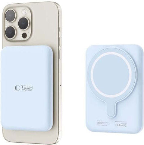 Tech-Protect PB10 Lifemag MagSafe Baterie Externă 5000mAh Livrarea Energiei Albastru Deschis