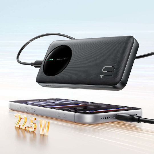 Joyroom JR-PBF12 Pro Power Bank 10000mAh 22.5W mit 2 USB-A Ausgangsanschlüsse und USB-C Ausgangsanschlüsse Power Delivery / Schnellladung Schwarz