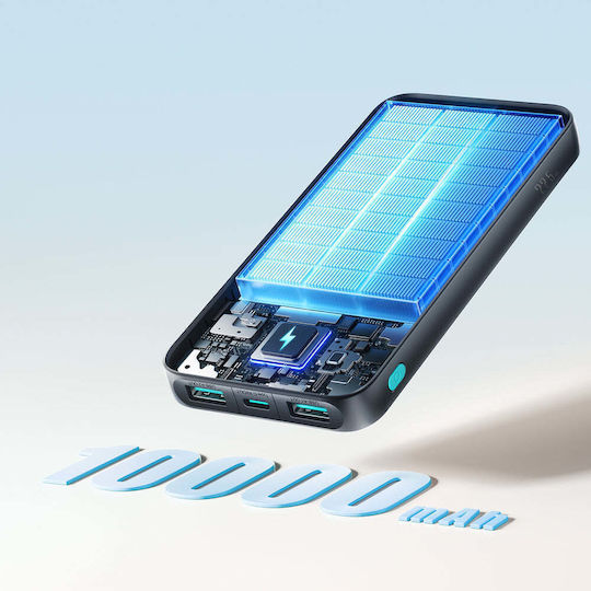 Joyroom JR-PBF12 Pro Power Bank 10000mAh 22.5W mit 2 USB-A Ausgangsanschlüsse und USB-C Ausgangsanschlüsse Power Delivery / Schnellladung Schwarz
