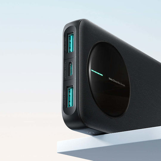 Joyroom JR-PBF12 Pro Power Bank 10000mAh 22.5W mit 2 USB-A Ausgangsanschlüsse und USB-C Ausgangsanschlüsse Power Delivery / Schnellladung Schwarz