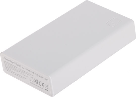Green Cell PowerPlay20s 20000mAh 22.5W με Θύρα USB-A και 3 Θύρες USB-C Power Delivery / Quick Charge Λευκό