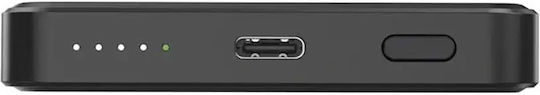 Energenie Магнитна MagSafe Външна Батерия 5000mAh 15W с USB-C Power Delivery Черен