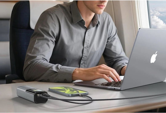 Mobile Origin PB12 Външна Батерия 14000mAh 100W с USB-A Порт и USB-C Порт Power Delivery Прозрачна