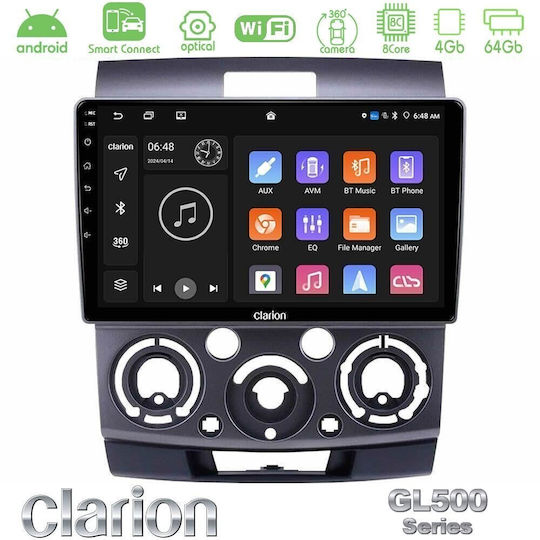 Clarion Car Audio System for Ford Ranger Mazda BT-50 (Bluetooth USB WiFi GPS Apple CarPlay Android Auto) with 9" Touch Screen