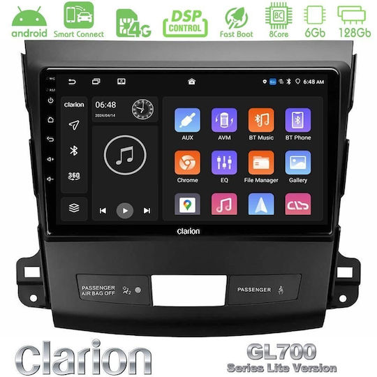 Clarion Car Audio System for Peugeot 4007 Mitsubishi Outlander Citroen C-Crosser 4007 (Bluetooth/USB/WiFi/GPS/Apple-Carplay/Android-Auto) with Touch Screen 9"