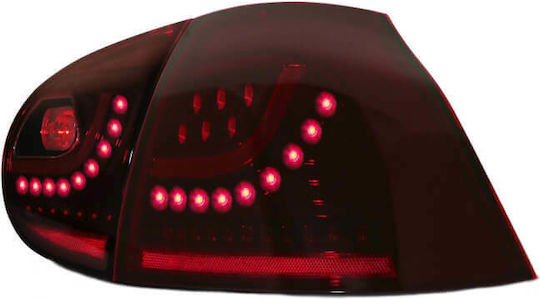 JOM Πίσω Φανάρια LED Volkswagen Golf Mk5 (V) Dark Cherry Red 2003-2008 2τμχ