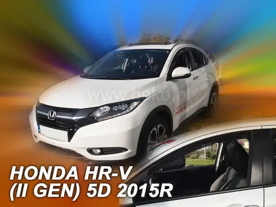 Heko Set of Windbreakers Front Car Dark Fime for Honda HR-V 2pcs