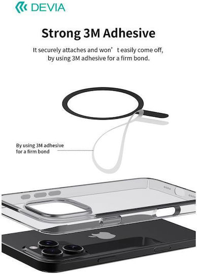 Devia MagSafe Ring με Οδηγό Ευθυγράμμισης Μαύρο 2τμχ
