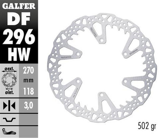 Galfer Δισκόπλακα Μπροστά για Yamaha WR / YZ 125 / YZ 250 / WR 450F
