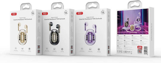 XO X43 Earbud Bluetooth Handsfree Ακουστικά με Αντοχή στον Ιδρώτα και Θήκη Φόρτισης Μπεζ