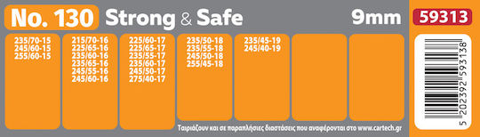 Cartech Strong & Safe Nu 130 Lanțuri Antiderapante Grosime 9mm 2buc