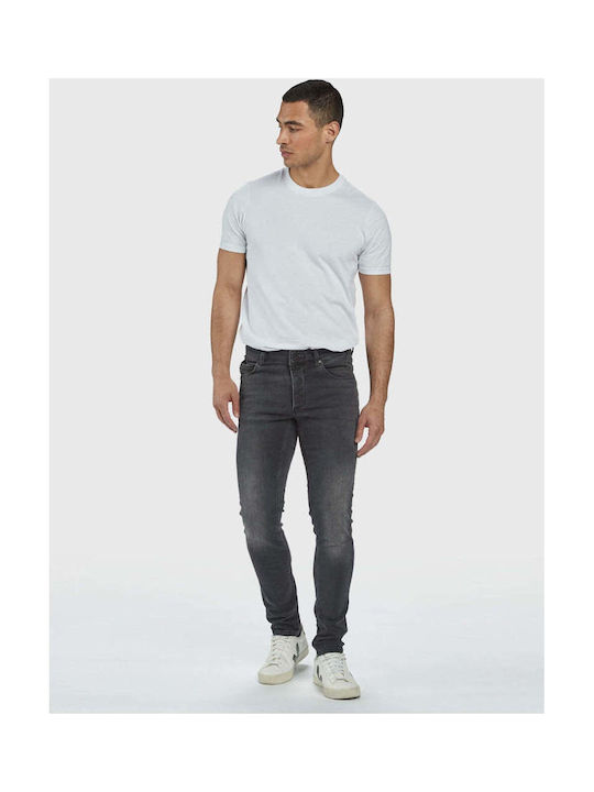 Rey Thor Pantaloni De Blugi Pentru Bărbați Elastici Regular Straight Fit Denim Wash