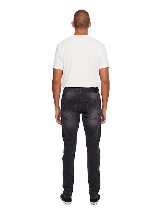 Rey Thor Pantaloni De Blugi Pentru Bărbați Elastici Regular Straight Fit Denim Wash