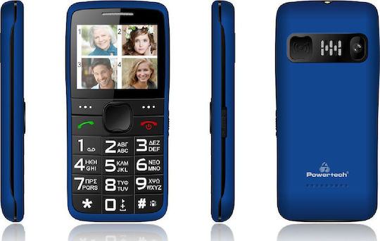 Powertech Sentry Eco Dual-SIM Handy mit Großen Tasten Blau