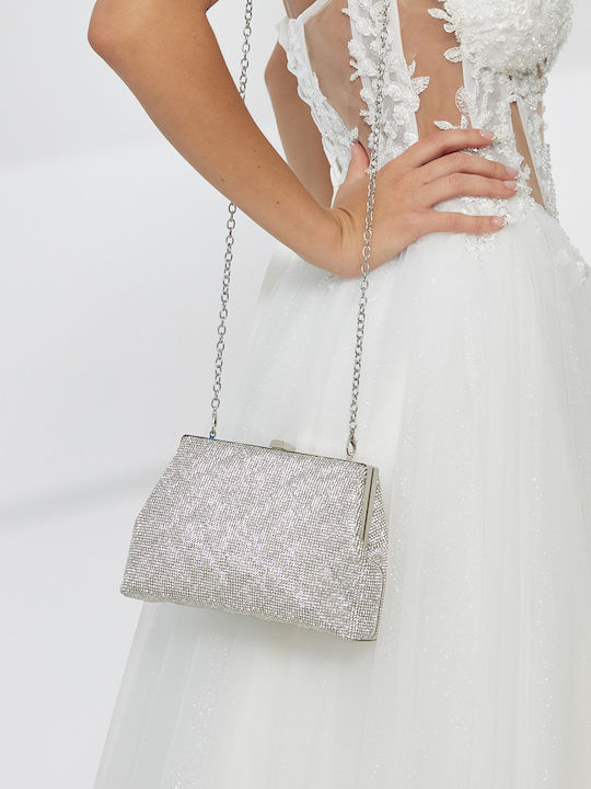 Barrel Leather Women's Barrel Bag Silver