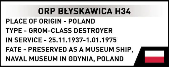 Cobi Bildungs-Bauklötze ORP Bliskawica 664 Stück