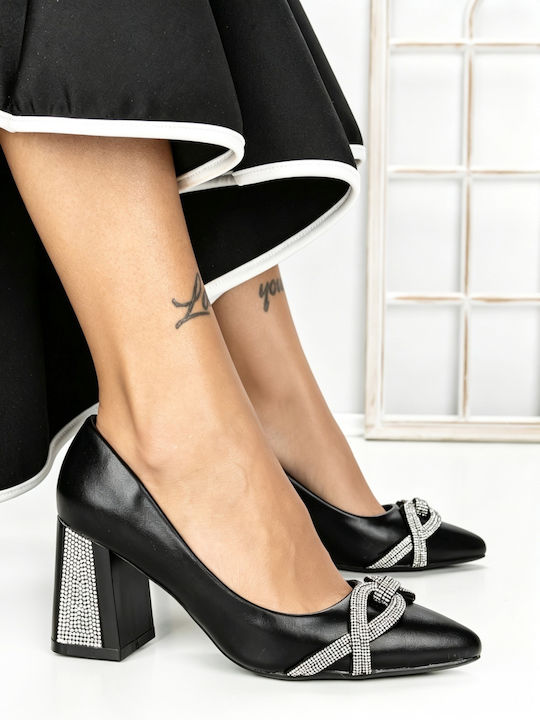 Pumps mit Chunky Mittelhohem Schwarz DD89933