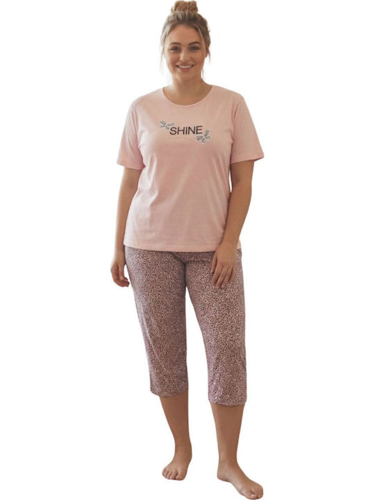 Boyraz Summer Women's Pink Powder Pyjama Set