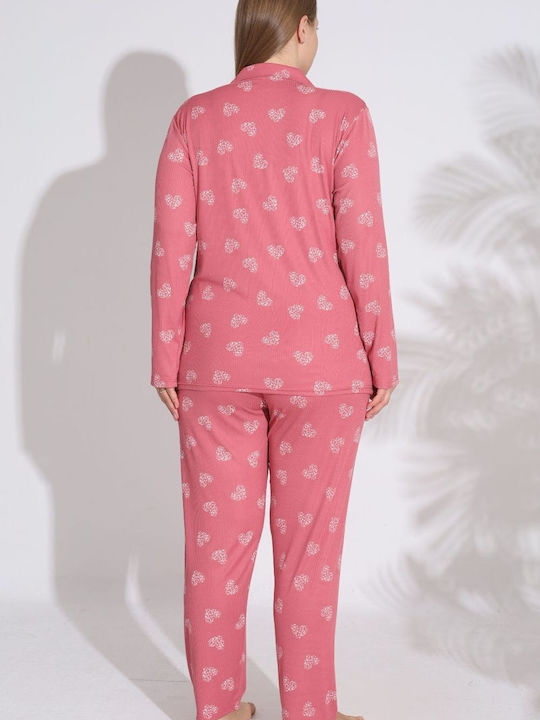 Boyraz Winter Women's Pyjama Set Coral