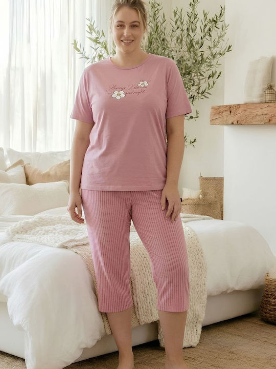 Boyraz Summer Women's Pink Pyjama Set