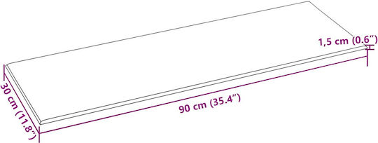 vidaXL Κεφαλάρι Κρεβατιού Υφασμάτινο Γκρι 90x30cm