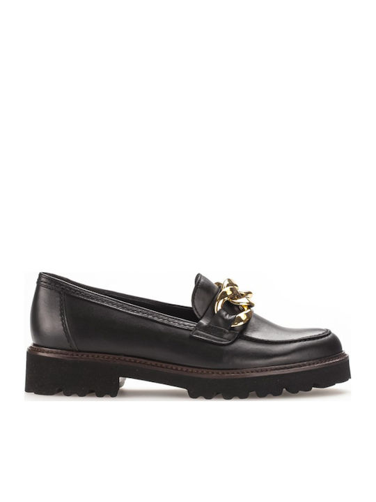Δερμάτινα Γυναικεία Loafers σε Μαύρο Χρώμα