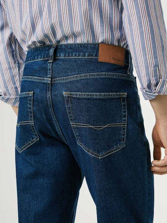 Cash Herren Jeanshose Elastischer Regulär Gerade Passform Blau