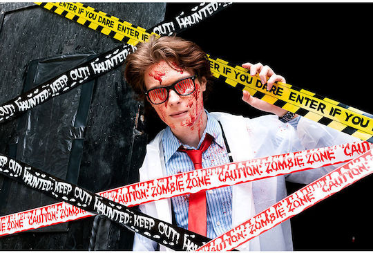 Декоративни Ленти Haunted Keep Out Caution Zombie Zone Enter If You Dare 3 Бройки