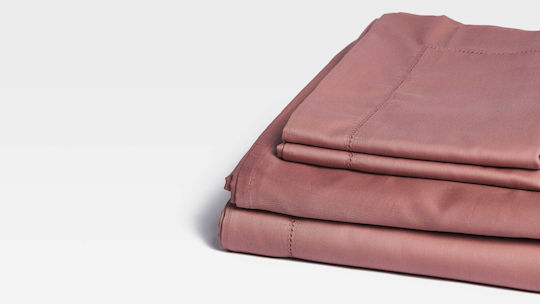 Valeria Home Duvet Cover Set 200x220cm Double With 2 Pillowcases & 1 Bed Sheet Pink