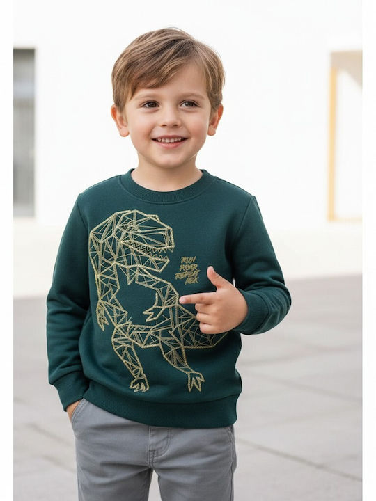 Kids Sweatshirt Cardigan Petrol