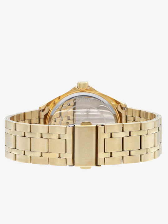 Radiant Herrenuhr 44mm Batterie mit Gold Rostfreien Stahlarmband