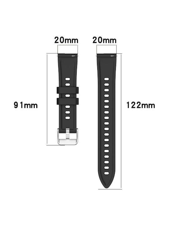 Silicone Gummi-Armband Rosa 20mm
